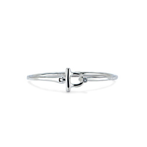 UNOde50 Ser Indomable Silver Rigid Bracelet with White Topaz UNOde50 Ser Indomable Silver Rigid Bracelet with White Topaz