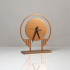 Girardini Design Sedona Clock- Hammered Copper with Black Hands  Girardini Design Sedona Clock- Hammered Copper with Black Hands