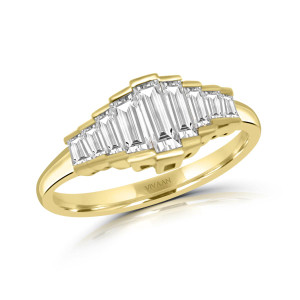 Vivaan Sky Baguette Diamond Ring - Yellow Gold Vivaan Sky Baguette Diamond Ring - Yellow Gold