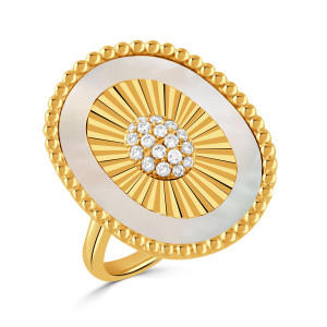 Doves by Doron Paloma Helios Oval Ring with Mother of Pearl Doves by Doron Paloma Helios Oval Ring with Mother of Pearl
