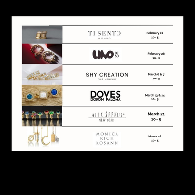 2026 Designer Event Lineup