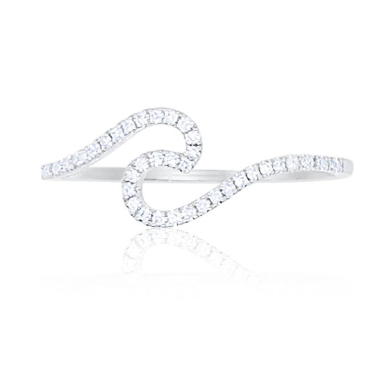 Meira T Diamond Wave Ring - White Gold Meira T Diamond Wave Ring - White Gold