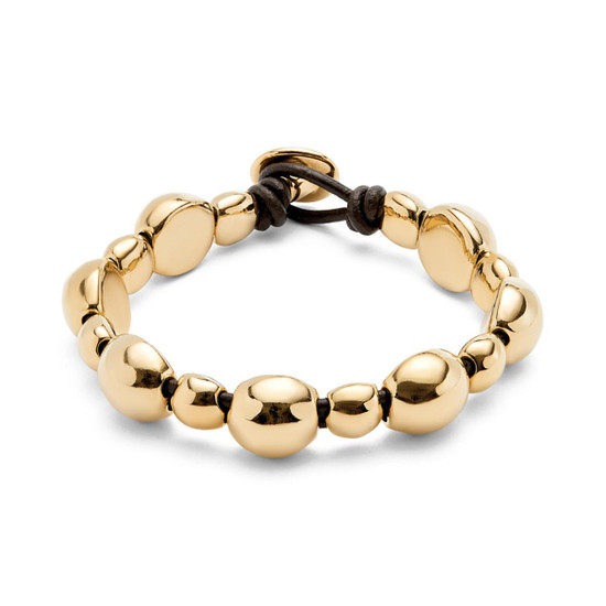 UNOde50 Ser Intrepida Varied Beaded Bracelet - Gold UNOde50 Ser Intrepida Varied Beaded Bracelet - Gold