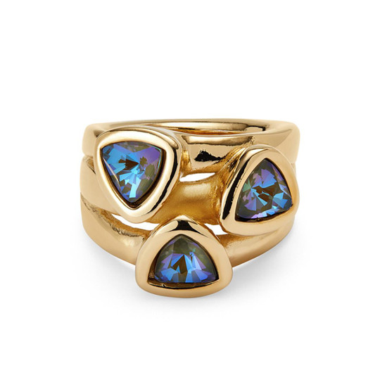 UNOde50 Ser Camaleonica Three Stone Ring - Gold UNOde50 Ser Camaleonica Three Stone Ring - Gold