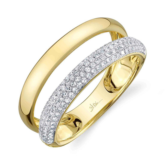 Shy Creation Diamond Pave Ring in Yellow Gold Shy Creation Diamond Pave Ring in Yellow Gold