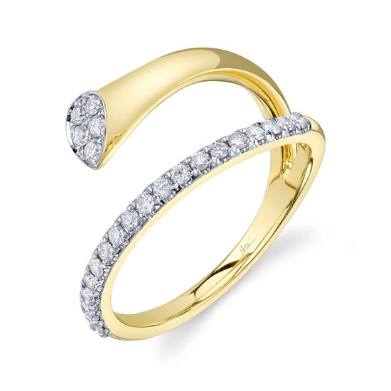Shy Creation Diamond Wrap Ring in Yellow Gold Shy Creation Diamond Wrap Ring in Yellow Gold