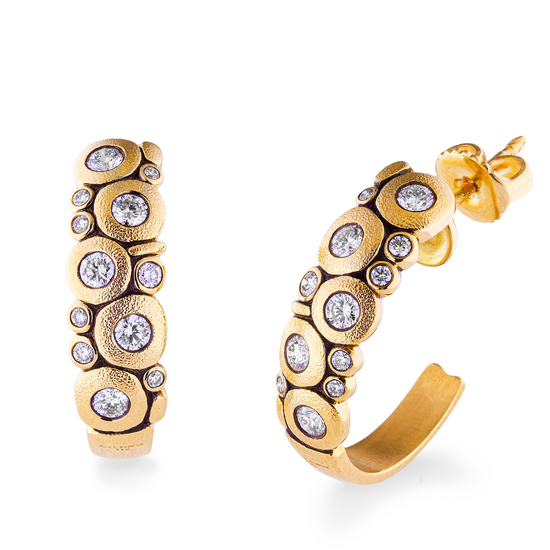 Candy Dome Earrings - Large - Diamond