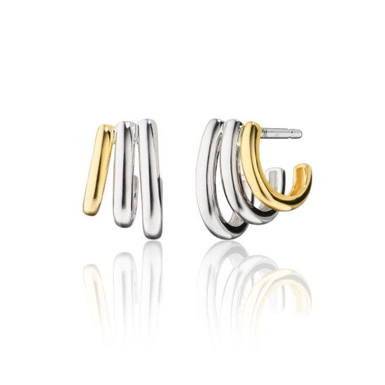 Monica Rich Kosann Two-Tone Rings of Saturn Earrings 