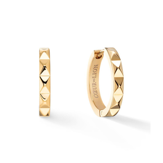 Coeur de Lion Hoop Earrings Spikes - 23mm Gold 