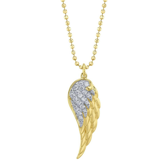 Shy Creation Diamond Angel Wing Necklace
