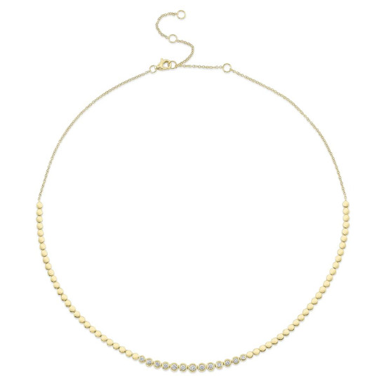Shy Creation Diamond Bezel Necklace