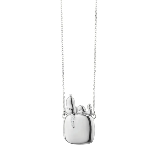 Monica Rich Kosann Snoopy x Viv Slim Locket in Sterling Silver 