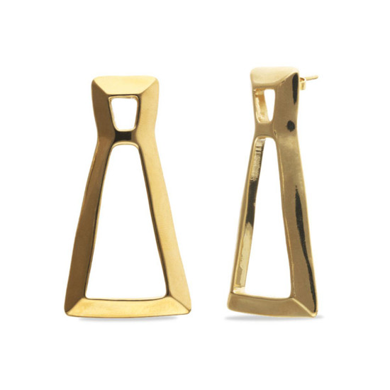 UNOde50 Open Triangle Earrings - Gold 