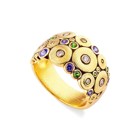 Alex Sepkus Ocean Ring - Sapphire & Tsavorite 