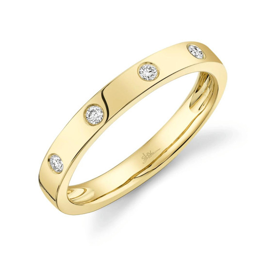 Shy Creation Diamond Bezel Band Ring 