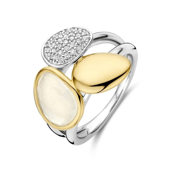 Ti Sento Milano 3 Pebble Round Ring 