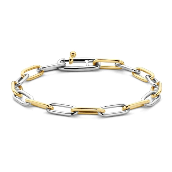 Ti Sento Milano Two Tone Paperclip Chain Bracelet