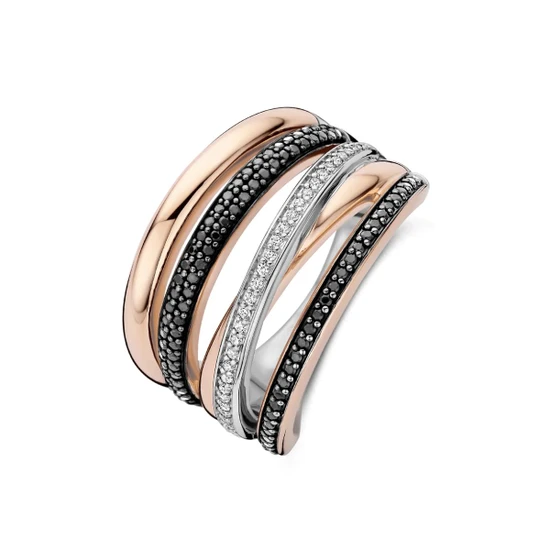 Ti Sento Milano Honeycomb Crossover Ring