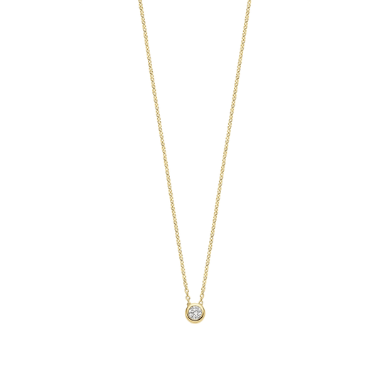 Classic Cubic Zirconia Bezel Necklace