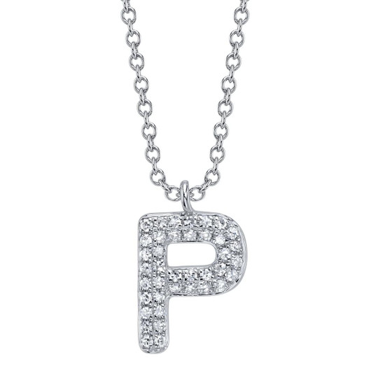Shy Creation Diamond Initial "P" Necklace
