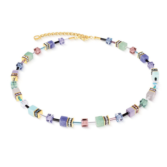 Coeur de Lion GeoCUBE Iconic Precious Necklace - Pastel Garden 
