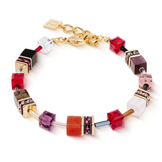 Coeur de Lion GeoCube Iconic Precious Bracelet - Festive Red 