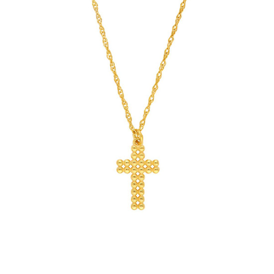 Midas So You 3D Beaded Cross Necklace 