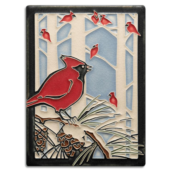 Motawi Tileworks Winter Cardinals 