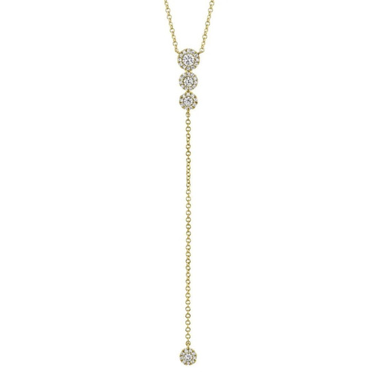 Shy Creation Diamond Drop Lariat Necklace 