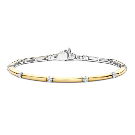 Ti Sento Milano Classic Rectangular Zirconia Bangle 