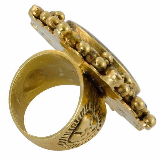 Virgins Saints and Angels San Benito Cloister Ring | Gold + Diamond Crystal