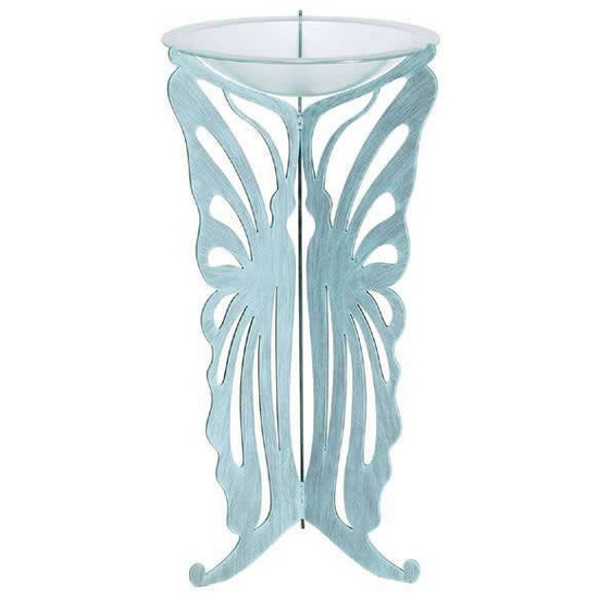 Cricket Forge Butterfly Pedestal With Bowl Verdi
