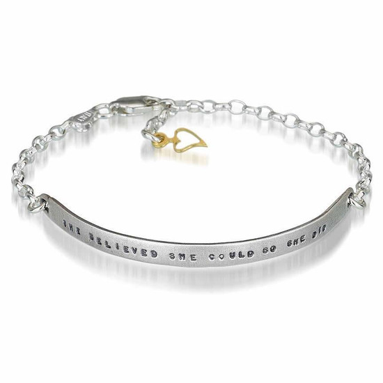 Kathy Bransfield Believed She Could - Inspirational Quote Bracelet - Kathy Bransfield