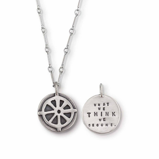 Kathy Bransfield Buddhist Wheel - Quote Necklace