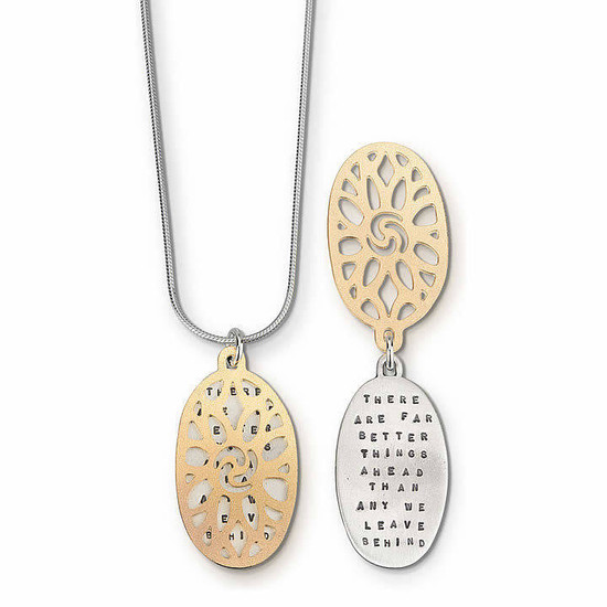 Kathy Bransfield Far Better Ahead - Quote Necklace