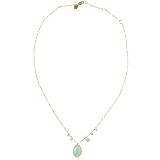 Meira T Drilled Diamond Necklace in White | Lyst