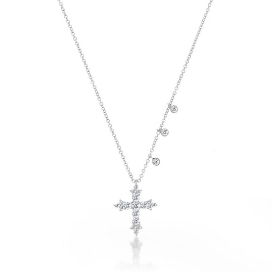Meira T Diamond Cross Necklace Meira T Diamond Cross Necklace