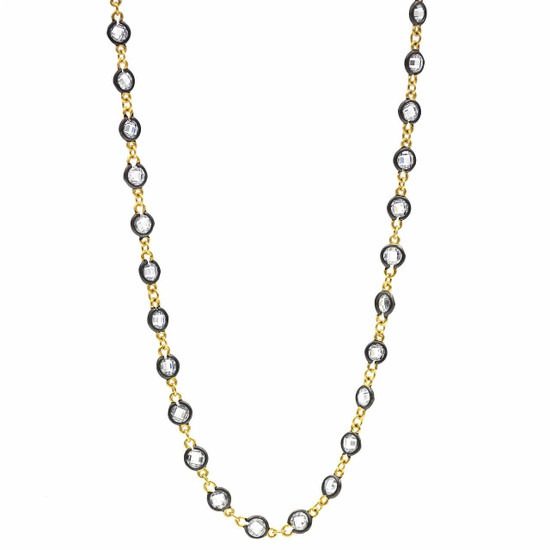 Freida Rothman Signature Radiance 36 Wrap Necklace Gold Rhodium Freida Rothman Signature Radiance 36 Wrap Necklace Gold Rhodium