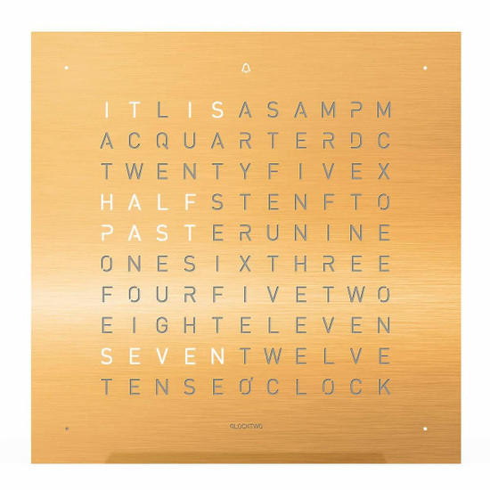 QLOCKTWO QOLOR - QLOCKTWO Touch Front Cover Golden Legend