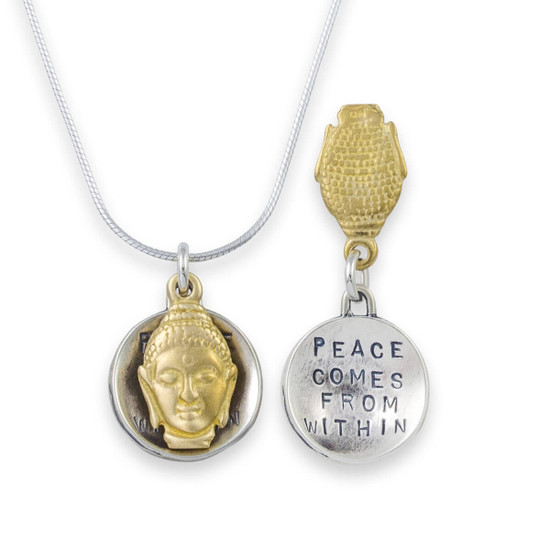 Kathy Bransfield Peace Comes From Within - Quote Necklace