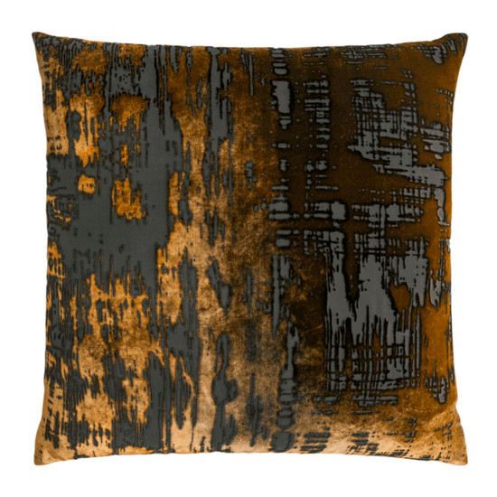 Kevin O'Brien Studio Brush Stroke Velvet Pillow - Copper Ivy