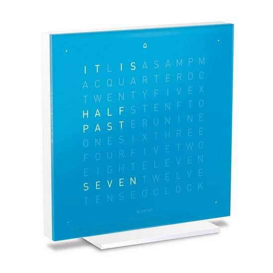 QLOCKTWO QLOCKTWO Touch Pure Blue Candy - White Body