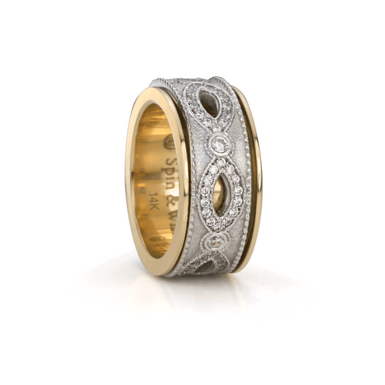 Meditation Rings Embrace Meditation Spinner Ring - Solid Yellow Gold Meditation Rings Embrace Meditation Spinner Ring - Solid Yellow Gold