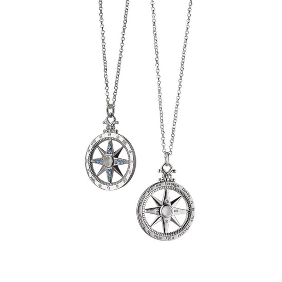 Monica Rich Kosann Adventure Global Compass Charm With Sapphires Monica Rich Kosann Adventure Global Compass Charm With Sapphires