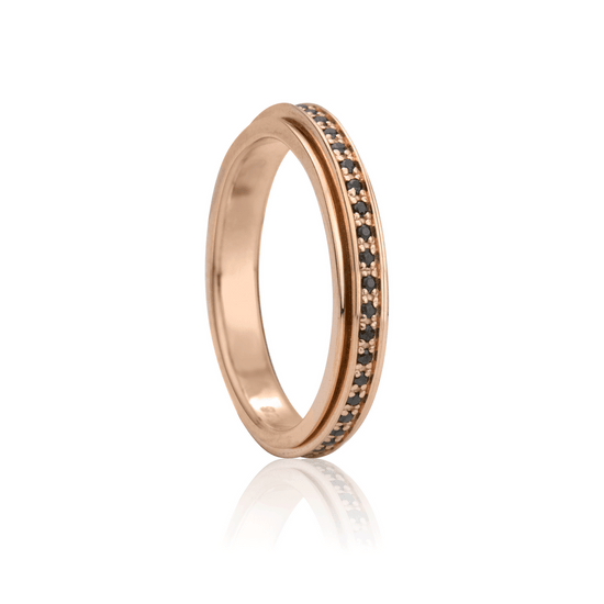 Meditation Rings Eclipse Meditation Spinner Ring - Vermeil Rose Gold