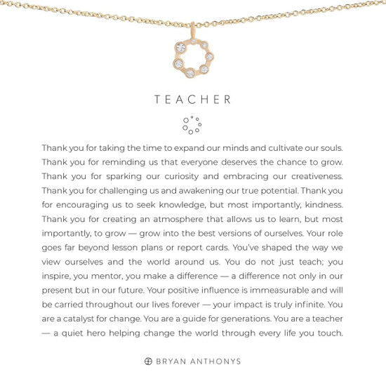Bryan Anthonys Teachers Necklace - Gold Bryan Anthonys Teachers Necklace - Gold