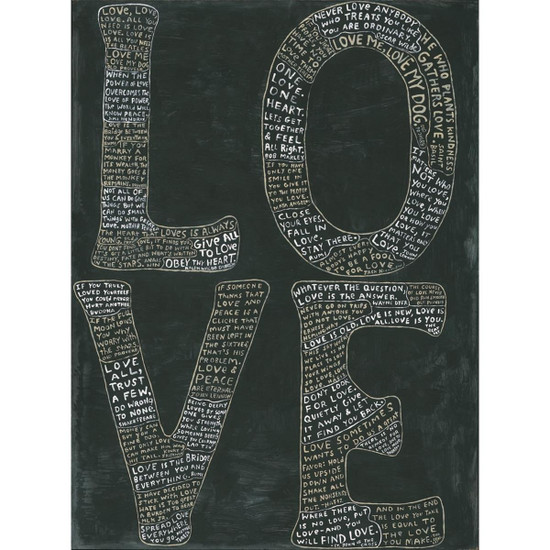 Sugarboo and Co L-O-V-E Art Print - Black Background