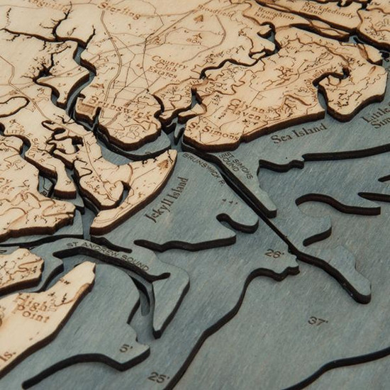 Georgia Coast by 3D Nautical Wood Maps