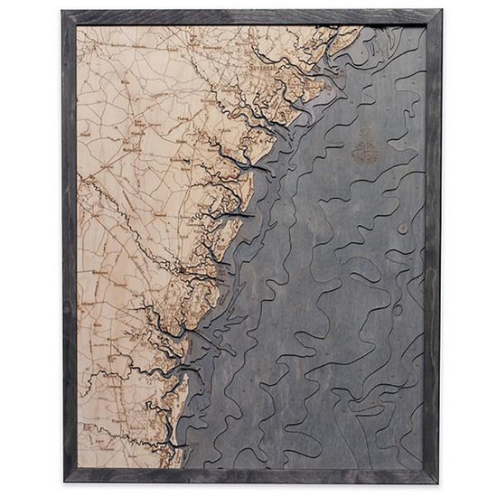 Georgia Coast by 3D Nautical Wood Maps