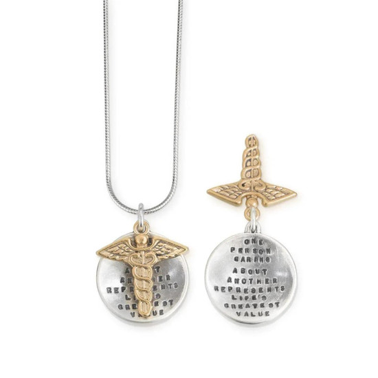 Kathy Bransfield One Person Caring - Quote Necklace